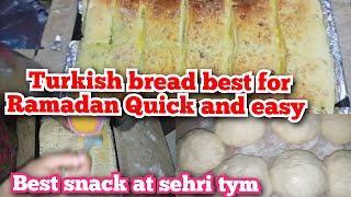 Turkish bread best for Ramadan Quick and easy Best snack at sehri tym Ali Fatima dd vlogs daily vlog