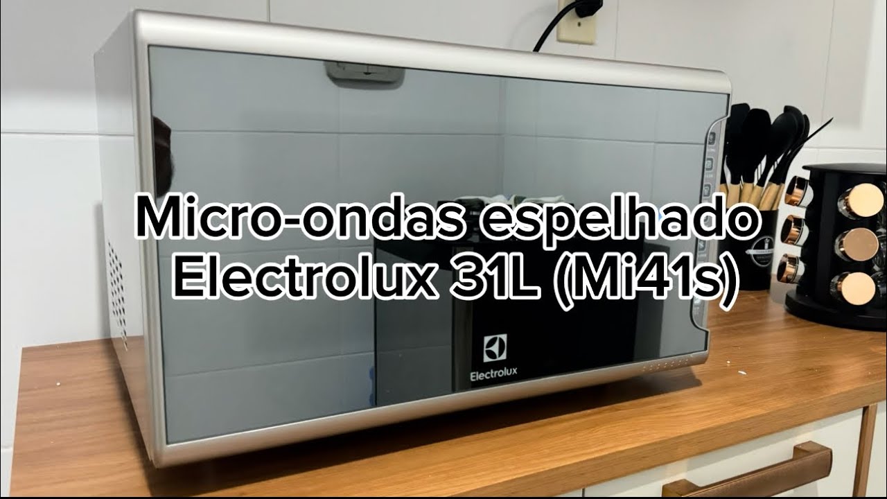 Unboxing do Microondas Electrolux 31L (Mi41S) espelhado e Alterando a hora.