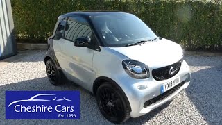 Used Smart Car Coupe Automatic in Cool Silver 2018 in Crewe Cheshire
