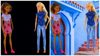 HOW TO { REMOVE BACKGROUND } Change BARBIE DOLLS { In Different Setting { FULL TUTORIAL }