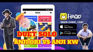 DUEL SOLO PECAH!! ANJI KW MENANTANG ANJI ORI BERNYANYI DI APLIKASI HAGO! ( click bait ) screenshot 3