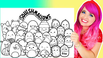 Coloring Squishmallows Animals & Food Squishmallows Plushies Coloring Pages | Ohuhu Markers