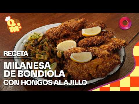 Milanesa de bondiola con hongos al ajillo | #QuéMañana | Receta