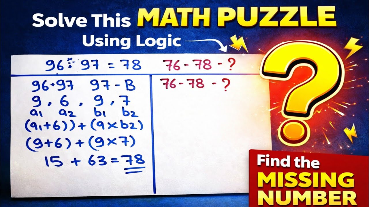Solve This Math Puzzle Using Logic | Find the Missing Number