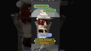 Geometry Nodes Daily 12 Ice-Cream Sundae🍨 #geometrynodes #challenge #icecream #sundaeicecream