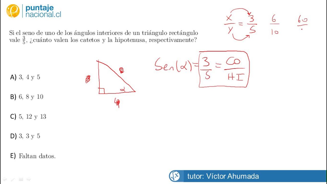 preamble Matemática Trigonometría Tercero Medio Pregunta 10