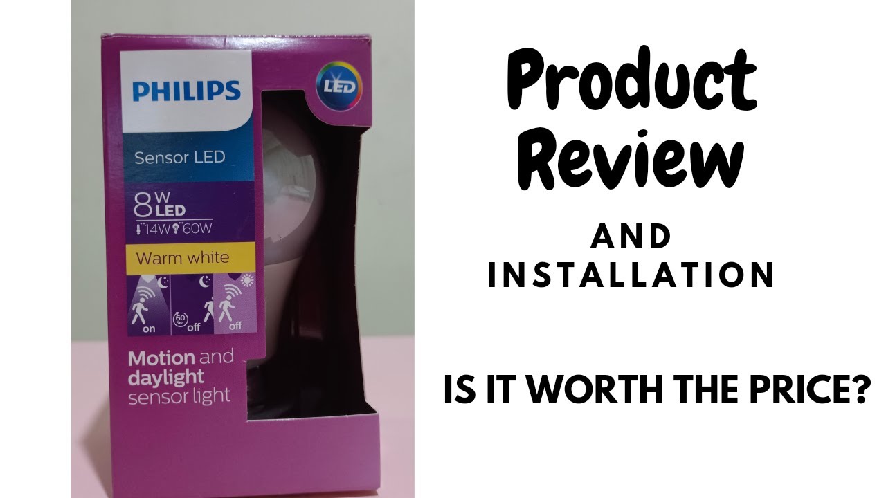 Philips Motion Sensor Light Bulb - PIR B22 LED 8W