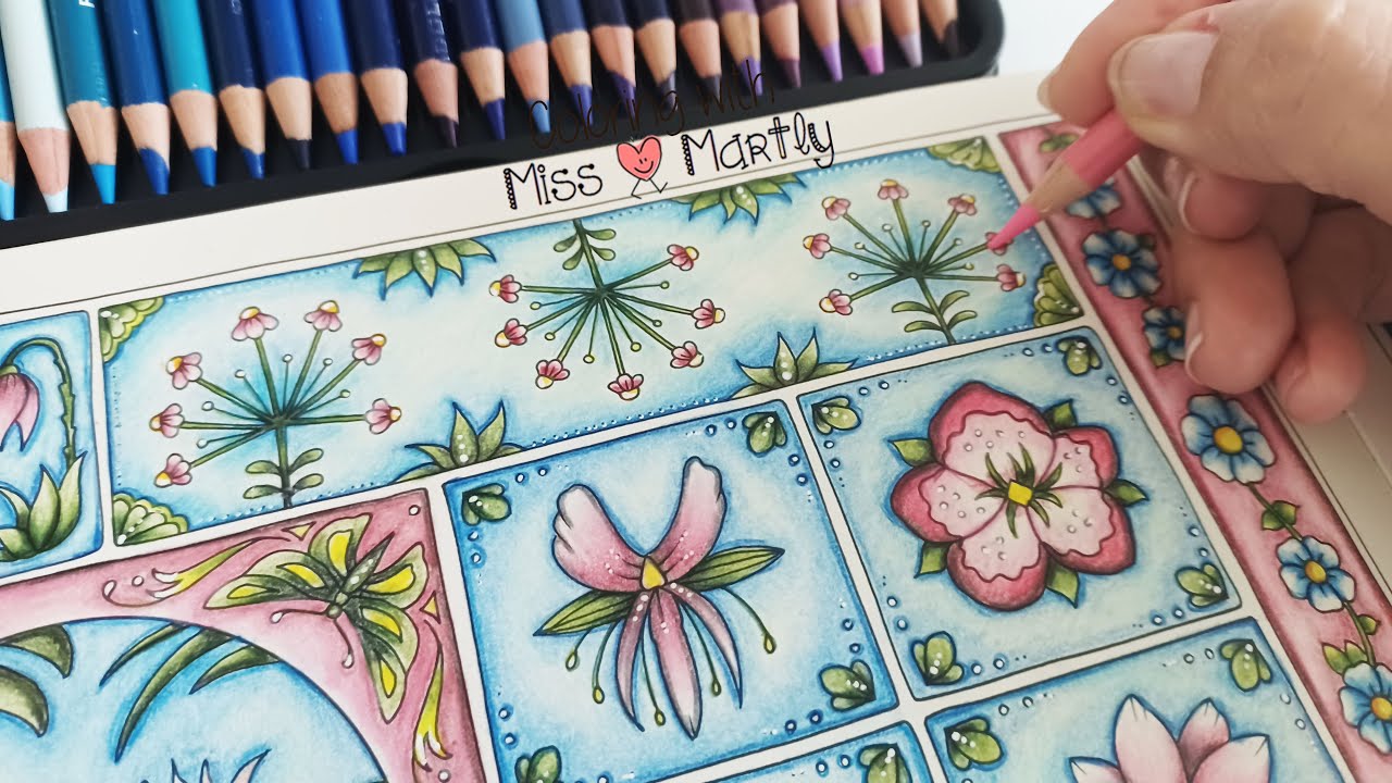 Flower Frame 6 |World of Flowers | Coloring tutorial | Johanna Basford | FC Polychromos