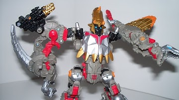 TRANSFORMERS PCC GRIMSTONE W/ DINOBOTS POWER CORE COMBINERS ACTION FIGURE TOY REVIEW