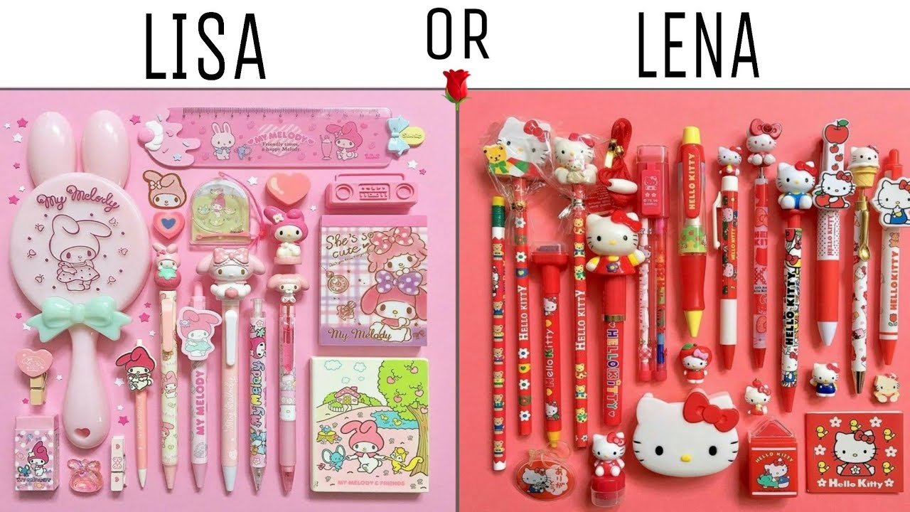 LISA OR LENA 💖 cute school supplies choices