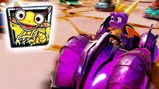 Crash Team Racing Nitro-Fueled - New Track Spyro Circuit + Sparx Mask + CTR