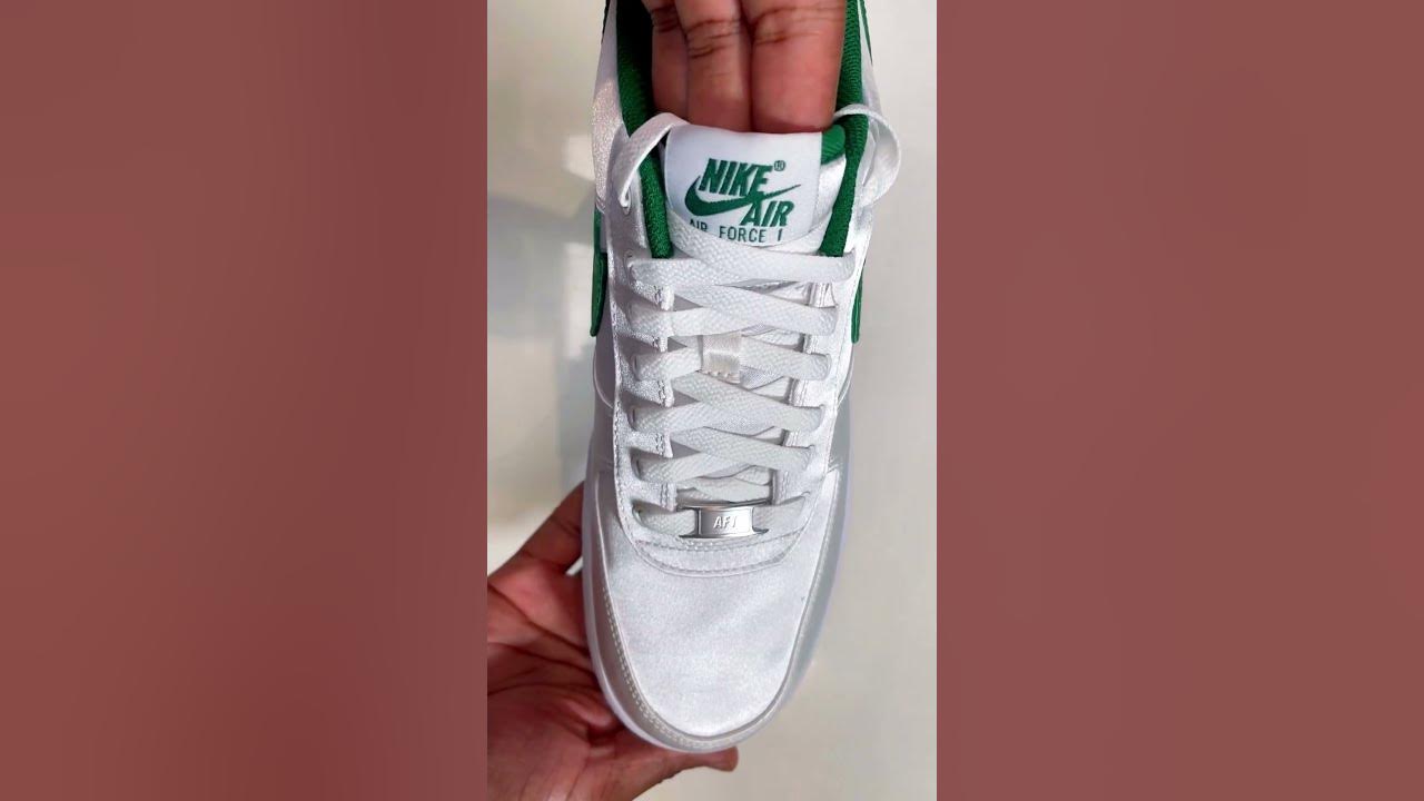 Nike Air Force 1 Low Satin White/Green DX6541-101 Release