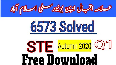6573 STE solved autumn 2020