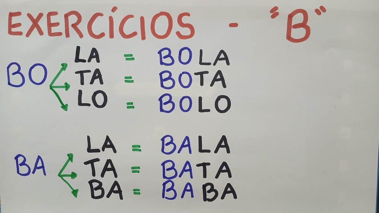 Aprenda a LER e ESCREVER | Família da letra B | Alfabetização
