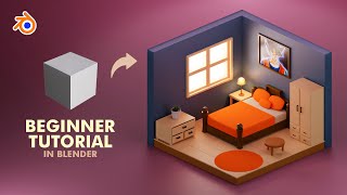 Blender Absolute Beginner Tutorial |  Isometric Room in Blender #blender #blendertutorial