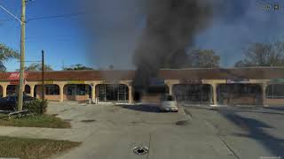 1-Story Commercial Strip Mall Fire Simulation