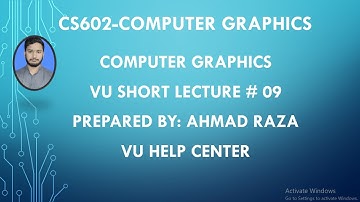 CS602 lec 9|Computer Graphics|Filled Algorithm|vu short lecture # 9| by Ahmad raza in Urdu.