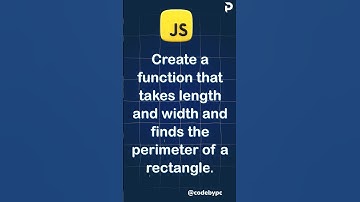 Create a function that takes length and width and finds the perimeter of a rectangle  #shorts #js