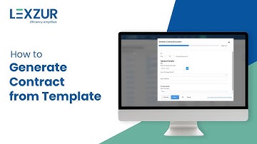 How to Generate Contracts Instantly from Templates | LEXZUR