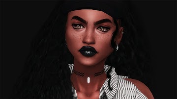 The Sims 4: Create a Sim | BLACK & WHITE + FULL CC LIST & SIM DOWNLOAD