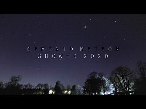 Geminid Meteor Shower 2020 in Real-Time 4K