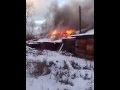 Пожар в Карпинске. Горят сараи на улице Ленина 82 (29.11.2013)