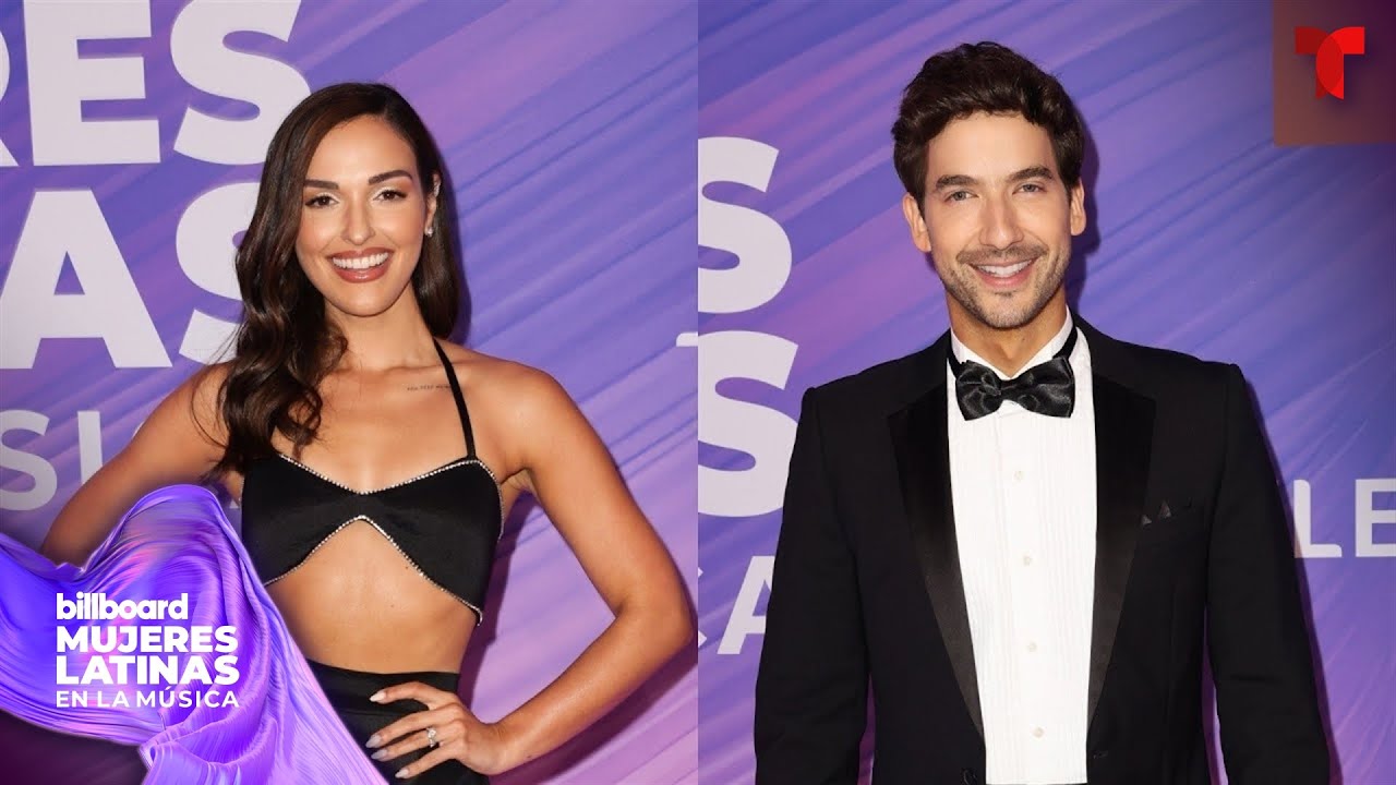 Fefi Oliveira y Carlos Torres arriban en el Preshow de los Billboard Mujeres Latinas 2024