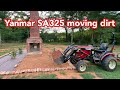 Moving dirt with my Yanmar SA325 tractor. Compact tractor. Yanmar tractor.