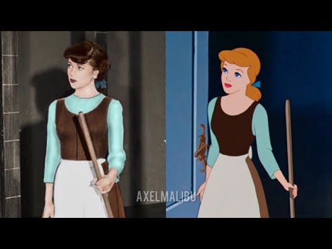 The Real Disney ‘Cinderella’: Live-Action References starring Helene Stanley COMPARISON