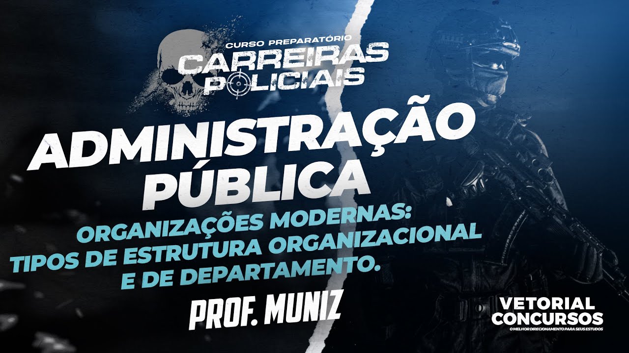 ADMINISTRAÇÃO PÚBLICA  -  Organizações Modernas: Tipos de Estrutura Organizacional e de Departamento