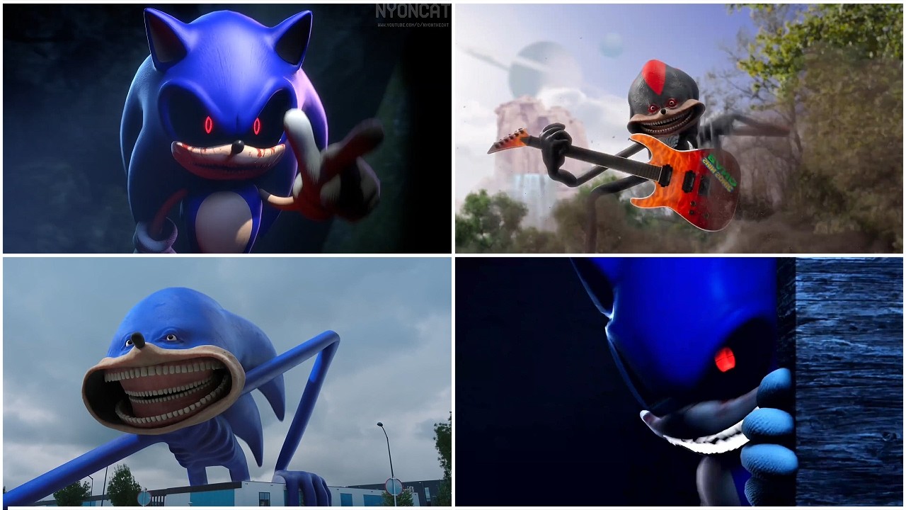 Sonic vs Sonic.exe 😱 | Coffin Dance Animation (AI 3D)