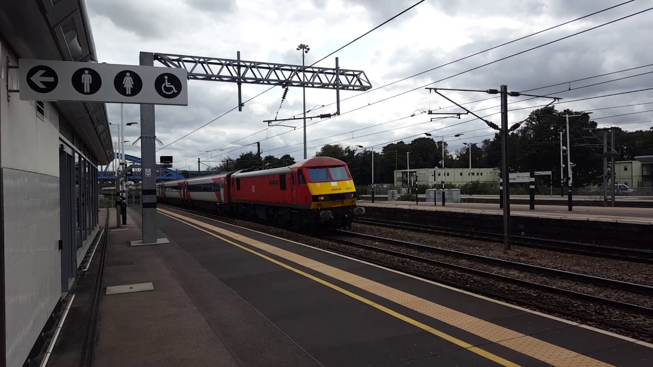 90036 'Driver Jack Mills' racing past Peterborough 27/08/18