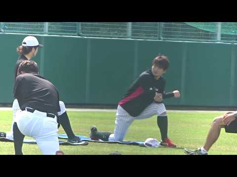 18.5.6　涌井・石川らウォーミングアップ　ロッテ浦和
