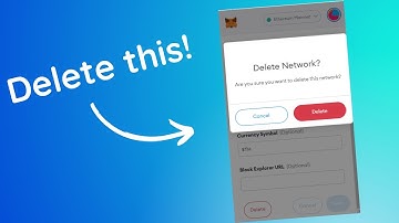 How to Delete a Network on MetaMask |  remove network chain from Metamask