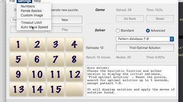 Demo Gui 15puzzleGameSolver