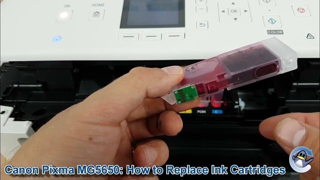 Canon Pixma MG5650: How to Change/Replace Ink Cartridges 