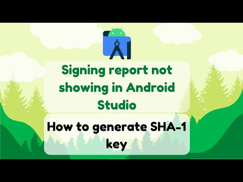 Signing Report Not Showing in Android Studio How to Generate SHA-1 Key