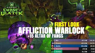 Altar of Fangs  15 | Midnight PTR 12.1 Affliction Warlock | Gameplay & Tier Set Look with @YoDaEZ