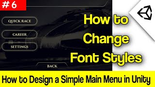 How to change font Styles in Unity 3D| Font Styles Change| Unity Game Development Tips| Inter Tricks