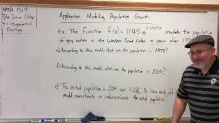 4.1.8 Exponential Functions – Applications: Modelling Population Growth