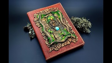 My Result: Faux Leather Full handmade Book Cover - Polymer clay FIMO Leather Effect!