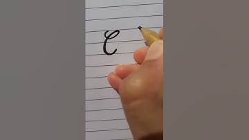 How to write C letter in Cursive Writing.