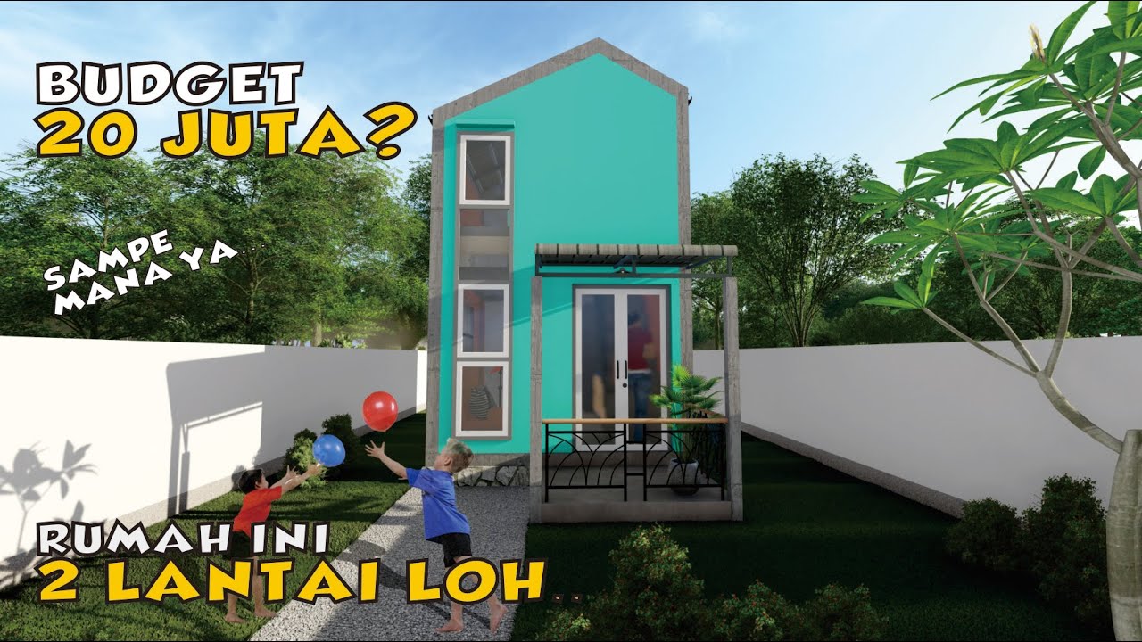 Biaya 20 juta (Material) Rumah Unfinished Minimalis Ukuran 3x6 2 Lantai