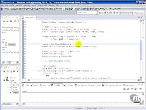 VTC Player   Advanced Java Programming Java SE 7, Transactions