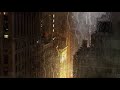 NYC Rooftop Ambience | Rain On Window & New York Street Sounds | To Help You Sleep & Study | 8Hrs