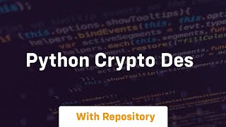 python crypto des