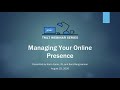 Managing your online presence