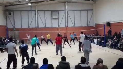 1st Semi-final Waseem Gujjar Club Vs Raja Naveed Club shooting volleyball England Europe match