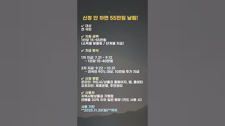 정부 지원금 ''신청 안 하면 55만원 날림!''