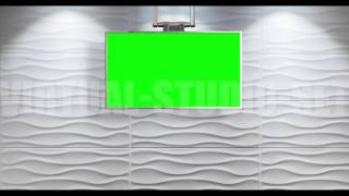 Modern Waves Green Screen Background